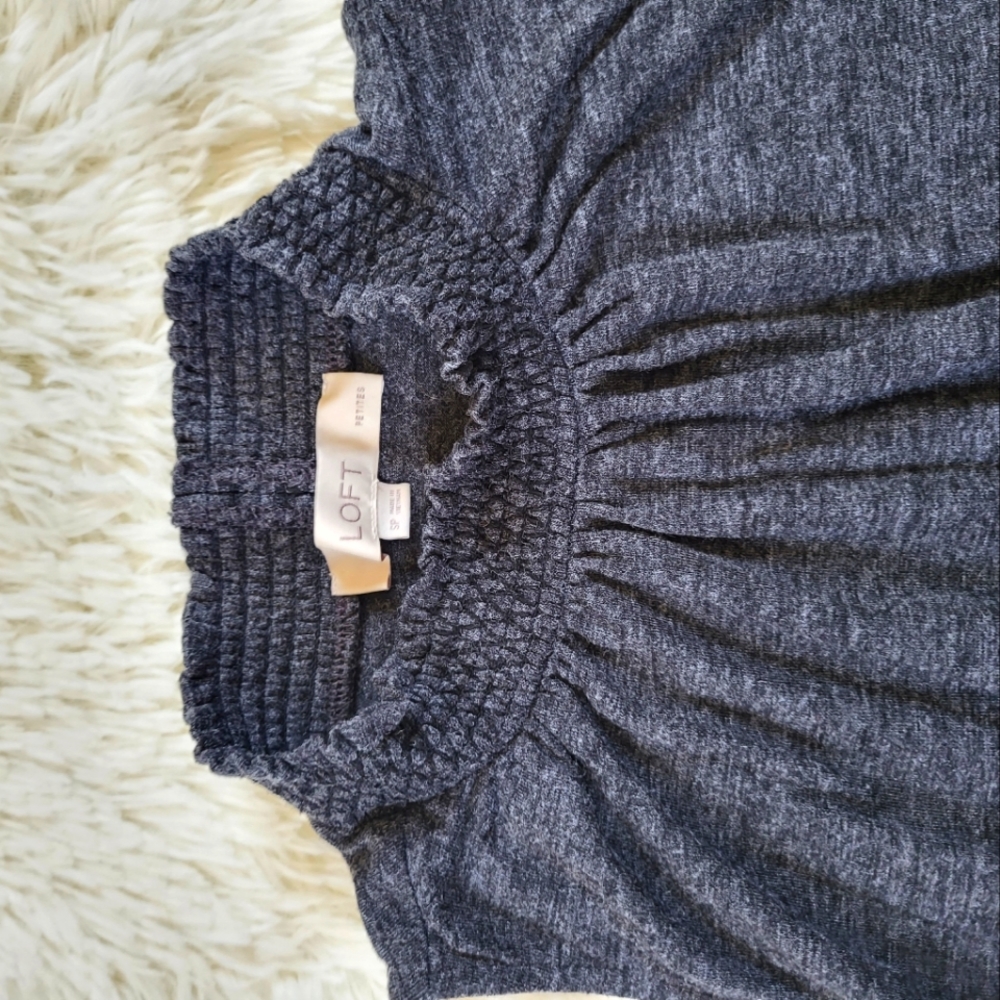 Loft Mockneck Tank Gray Tank - Picture 3 of 4
